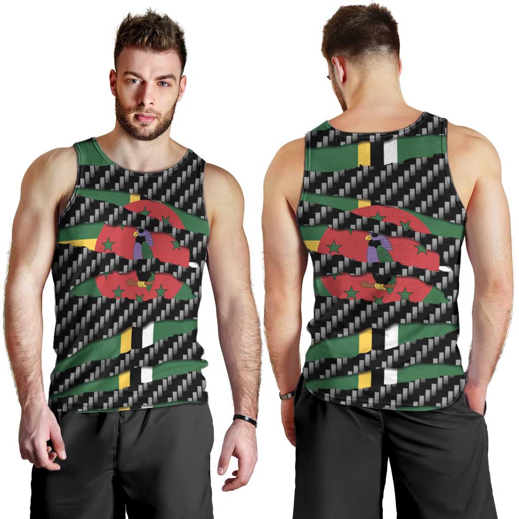 Dominica Beast Men Tank Top Ripped Flag Graphic - Wonder Print Shop