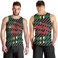 Dominica Beast Men Tank Top Ripped Flag Graphic - Wonder Print Shop