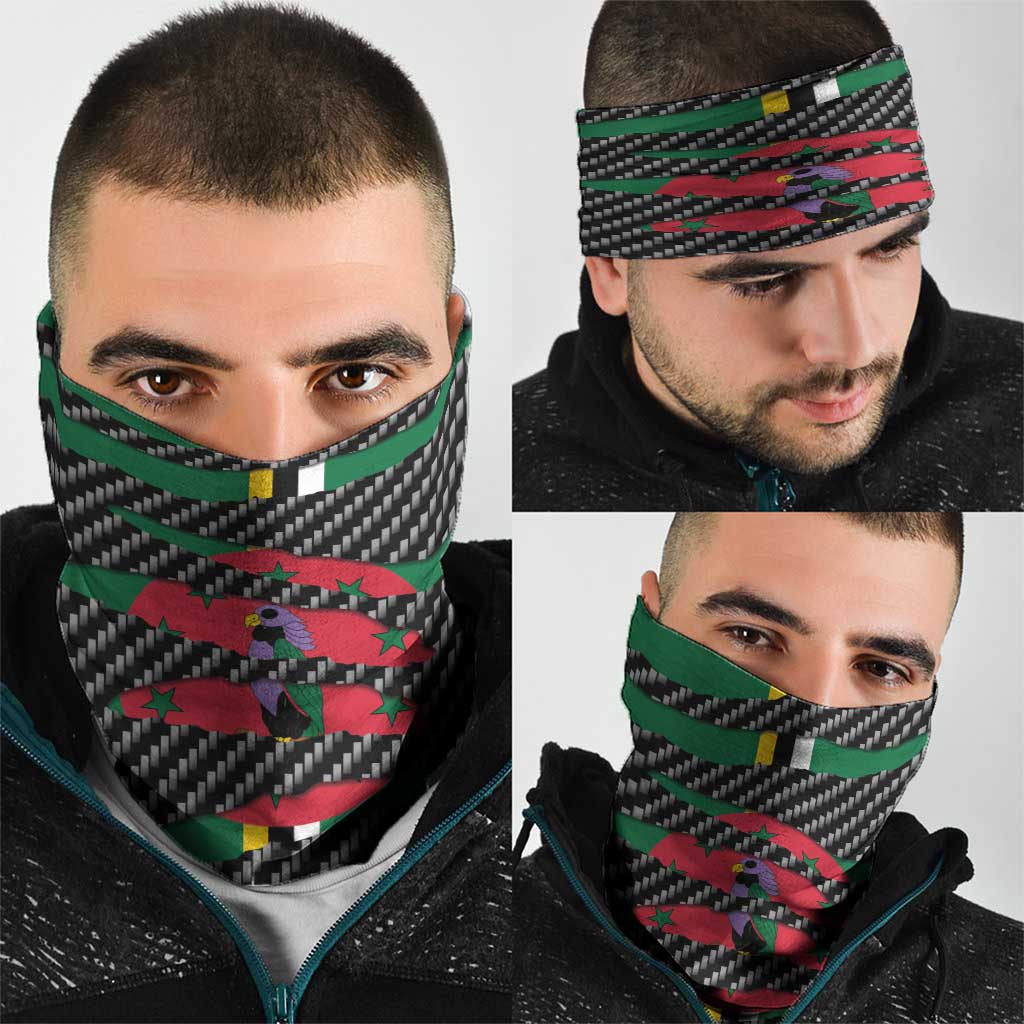 Dominica Beast Neck Gaiter Ripped Flag Graphic - Wonder Print Shop