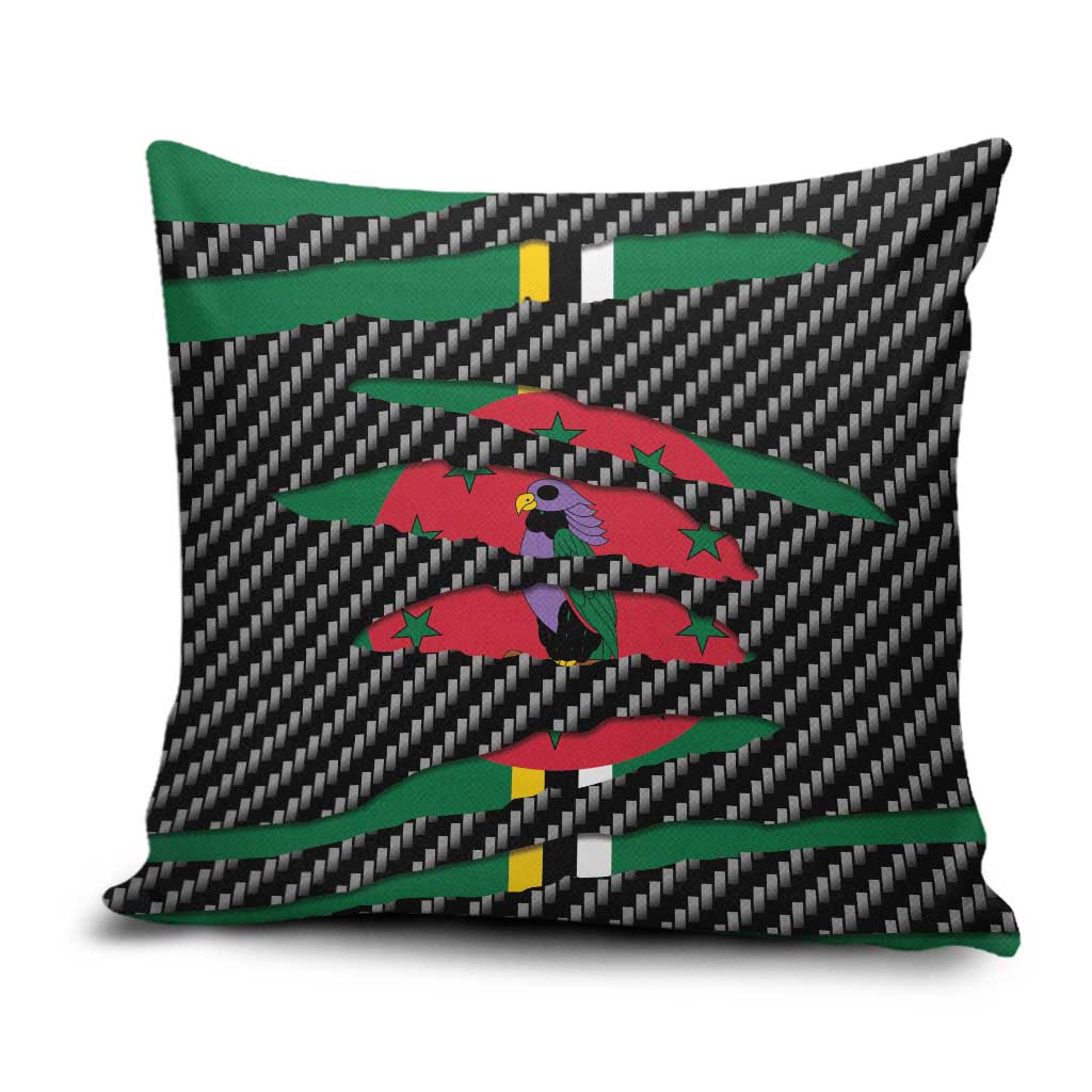 Dominica Beast Pillow Cover Ripped Flag Graphic - Wonder Print Shop