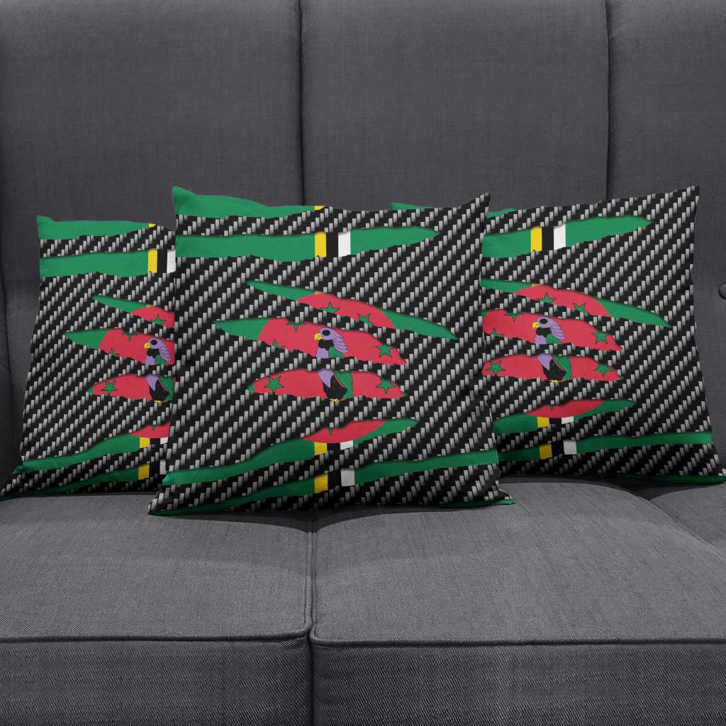 Dominica Beast Pillow Cover Ripped Flag Graphic - Wonder Print Shop