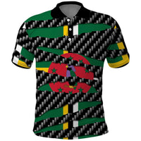 Dominica Beast Polo Shirt Ripped Flag Graphic - Wonder Print Shop