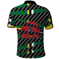 Dominica Beast Polo Shirt Ripped Flag Graphic - Wonder Print Shop