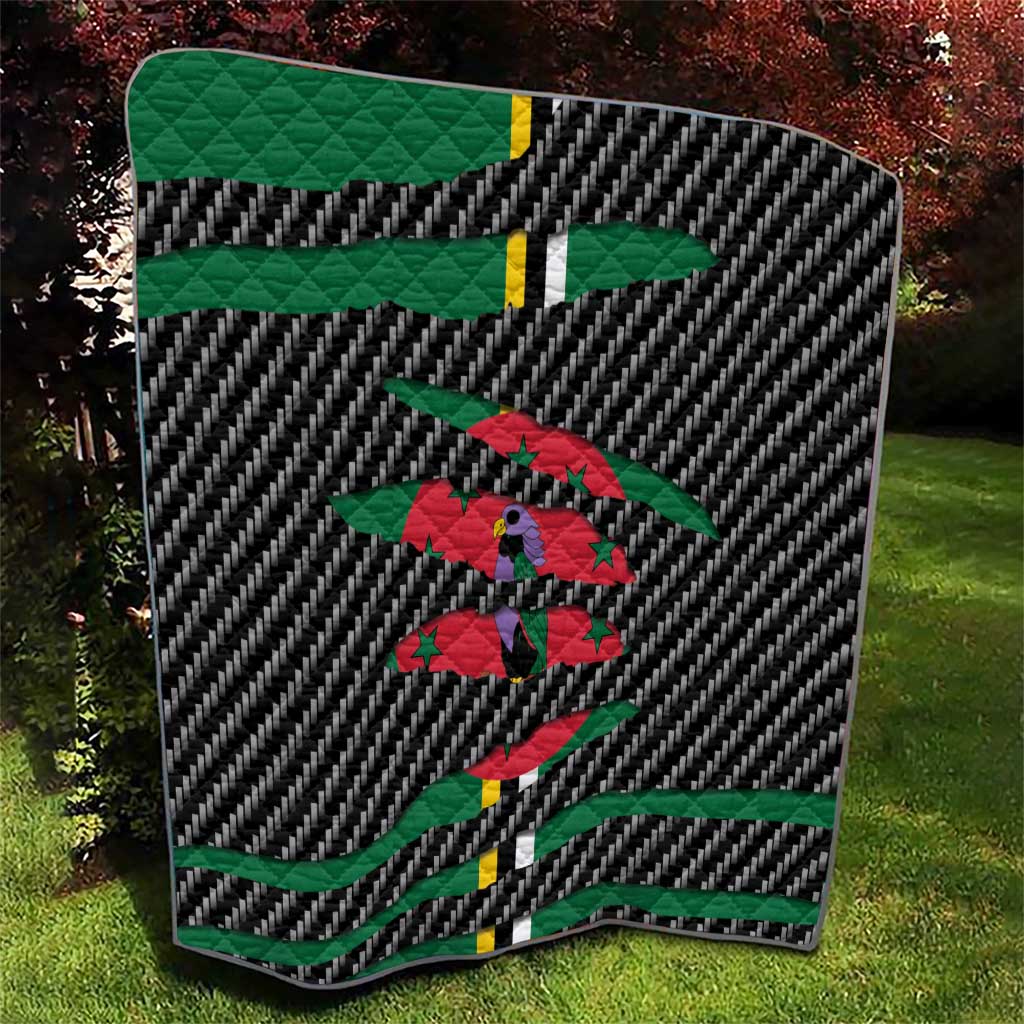 Dominica Beast Quilt Ripped Flag Graphic - Wonder Print Shop