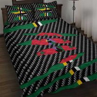 Dominica Beast Quilt Bed Set Ripped Flag Graphic - Wonder Print Shop