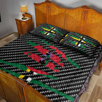 Dominica Beast Quilt Bed Set Ripped Flag Graphic - Wonder Print Shop