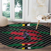 Dominica Beast Round Carpet Ripped Flag Graphic - Wonder Print Shop