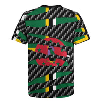 Dominica Beast Rugby Jersey Ripped Flag Graphic - Wonder Print Shop
