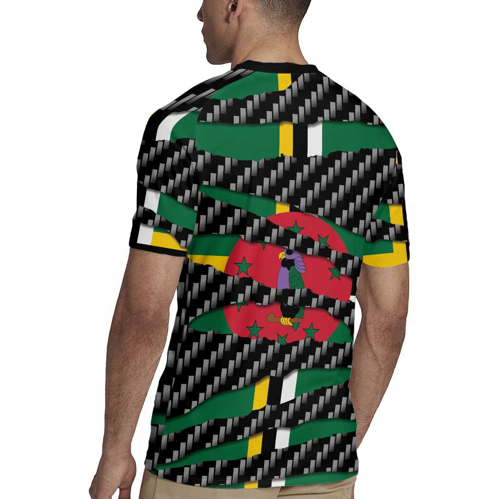 Dominica Beast Rugby Jersey Ripped Flag Graphic - Wonder Print Shop
