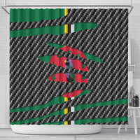 Dominica Beast Shower Curtain Ripped Flag Graphic - Wonder Print Shop