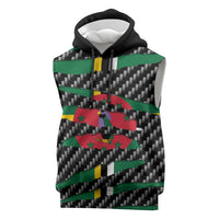 Dominica Beast Sleeveless Hoodie Ripped Flag Graphic - Wonder Print Shop
