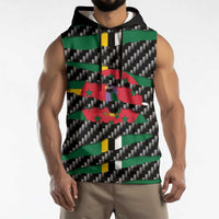 Dominica Beast Sleeveless Hoodie Ripped Flag Graphic - Wonder Print Shop