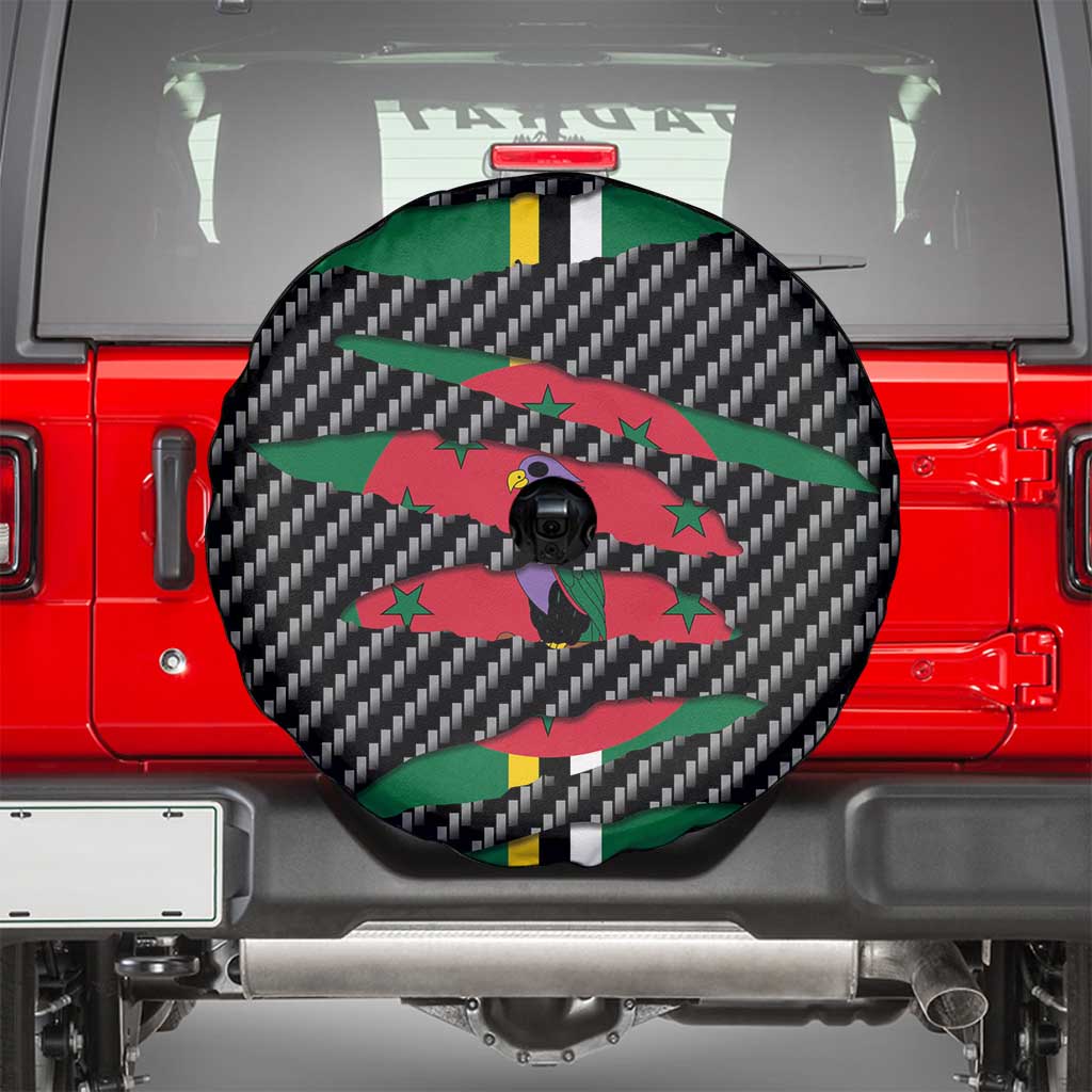 Dominica Beast Spare Tire Cover Ripped Flag Graphic - Wonder Print Shop
