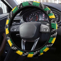 Dominica Beast Steering Wheel Cover Ripped Flag Graphic - Wonder Print Shop