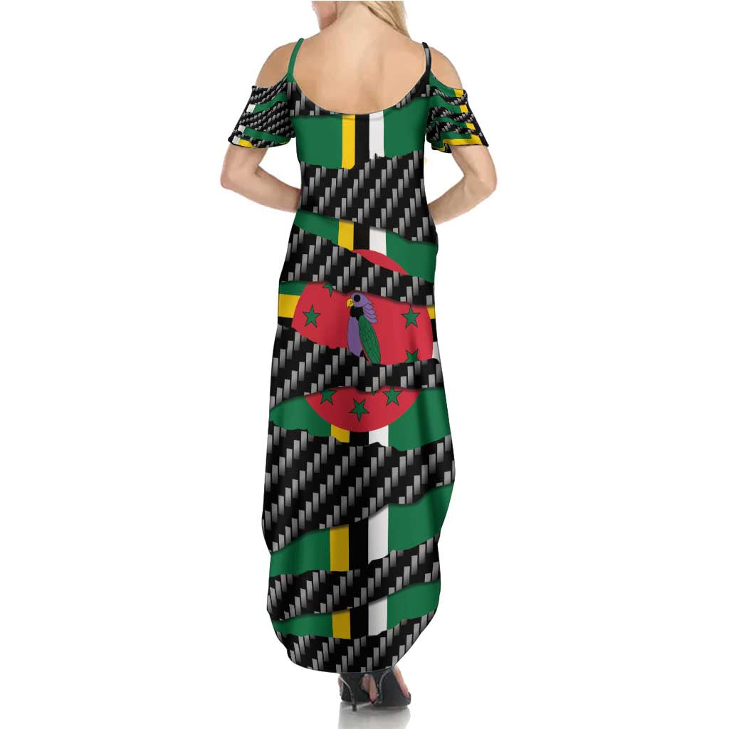 Dominica Beast Summer Maxi Dress Ripped Flag Graphic - Wonder Print Shop