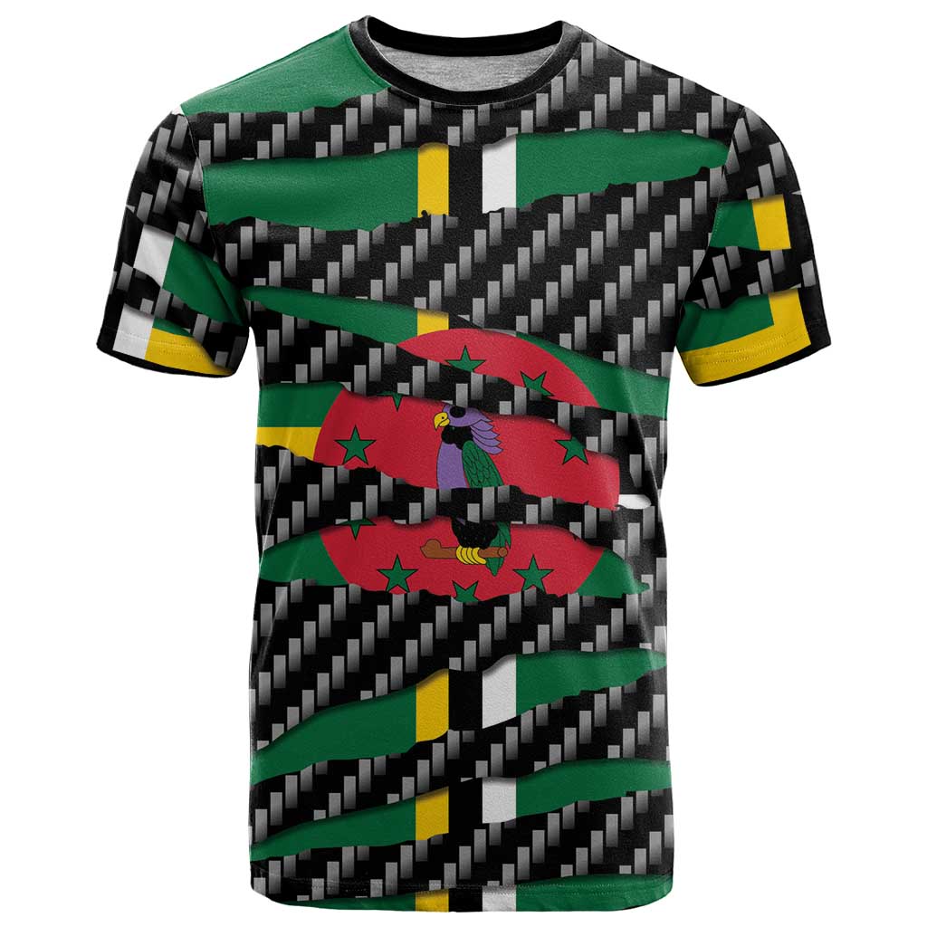 Dominica Beast T Shirt Ripped Flag Graphic - Wonder Print Shop