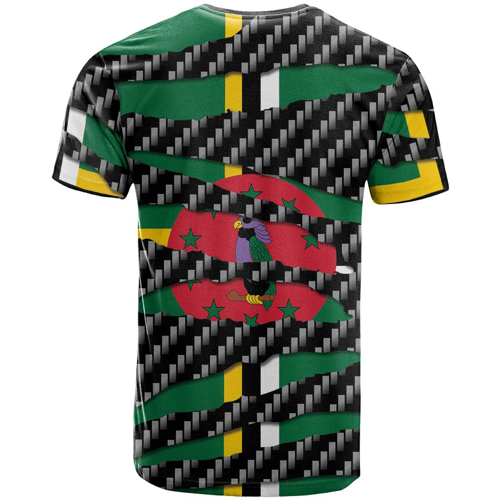 Dominica Beast T Shirt Ripped Flag Graphic - Wonder Print Shop