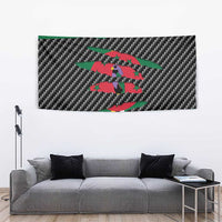Dominica Beast Tapestry Ripped Flag Graphic - Wonder Print Shop