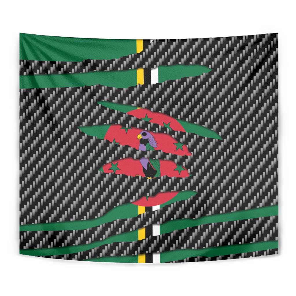 Dominica Beast Tapestry Ripped Flag Graphic - Wonder Print Shop