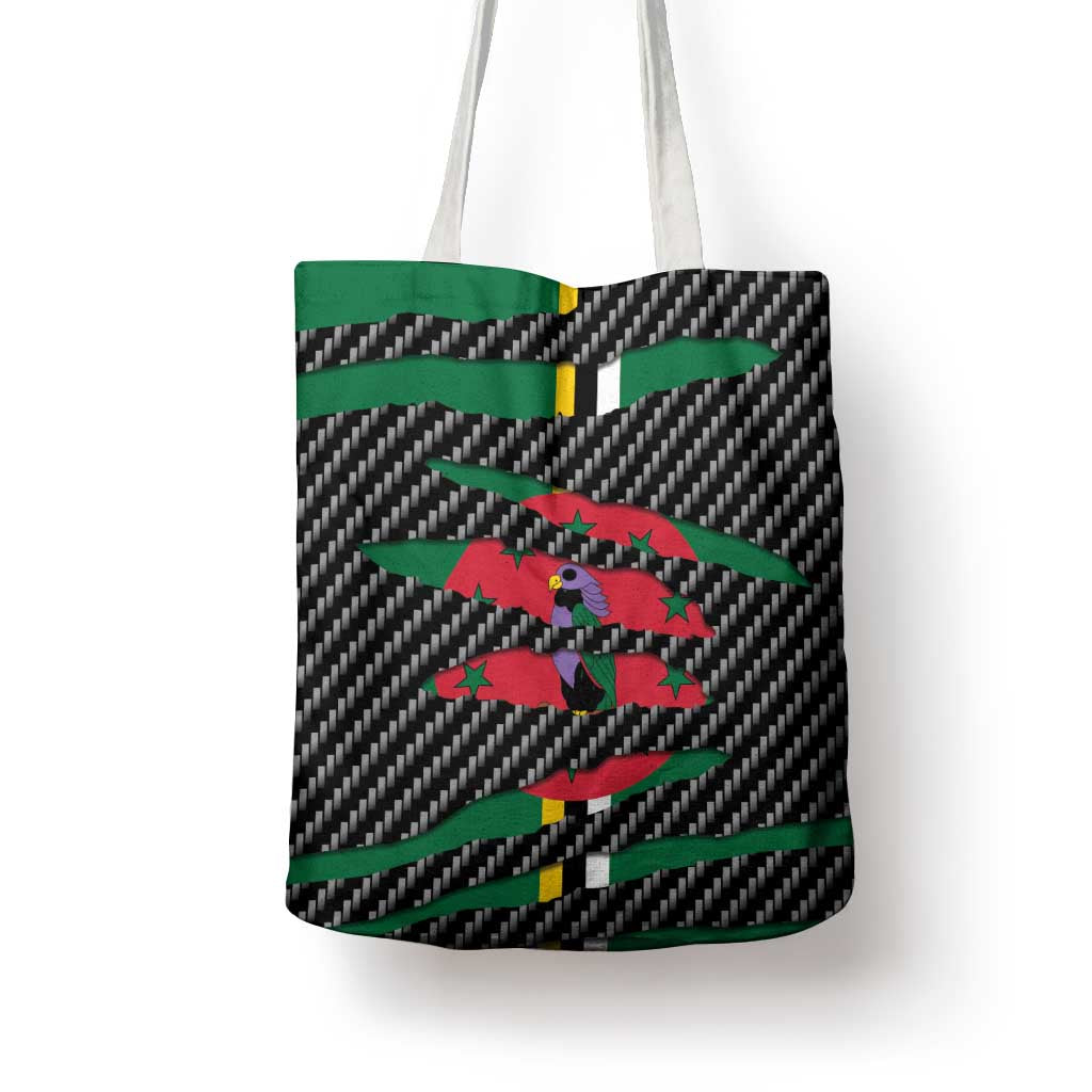 Dominica Beast Tote Bag Ripped Flag Graphic - Wonder Print Shop