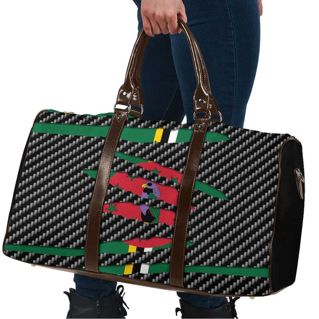 Dominica Beast Travel Bag Ripped Flag Graphic - Wonder Print Shop