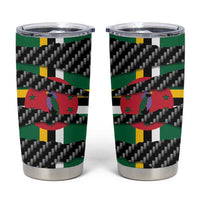 Dominica Beast Tumbler Cup Ripped Flag Graphic - Wonder Print Shop