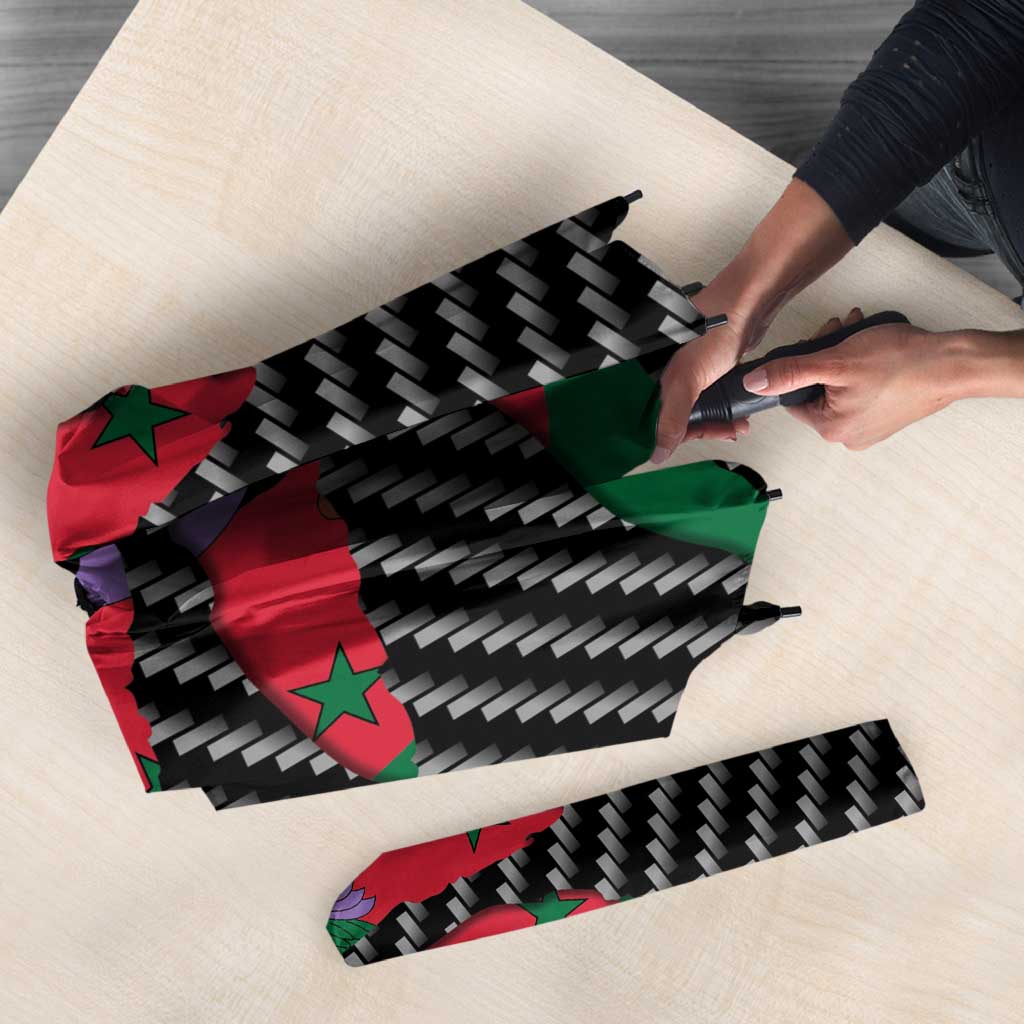 Dominica Beast Umbrella Ripped Flag Graphic - Wonder Print Shop