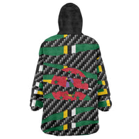 Dominica Beast Wearable Blanket Hoodie Ripped Flag Graphic - Wonder Print Shop