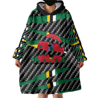 Dominica Beast Wearable Blanket Hoodie Ripped Flag Graphic - Wonder Print Shop
