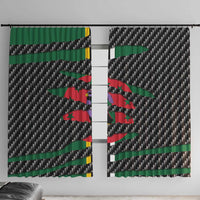 Dominica Beast Window Curtain Ripped Flag Graphic - Wonder Print Shop