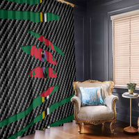 Dominica Beast Window Curtain Ripped Flag Graphic - Wonder Print Shop
