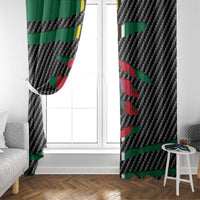Dominica Beast Window Curtain Ripped Flag Graphic - Wonder Print Shop