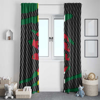 Dominica Beast Window Curtain Ripped Flag Graphic - Wonder Print Shop