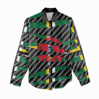 Dominica Beast Women Casual Shirt Ripped Flag Graphic - Wonder Print Shop