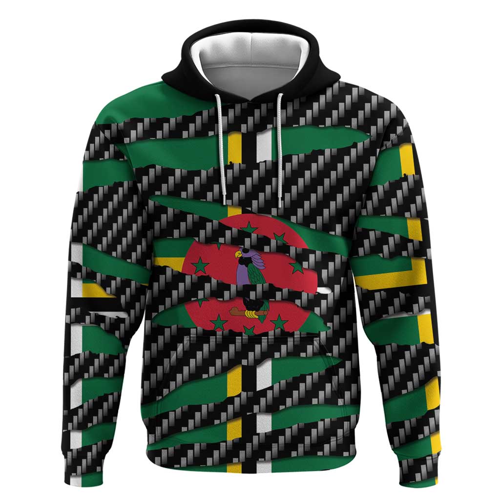Dominica Beast Zip Hoodie Ripped Flag Graphic - Wonder Print Shop