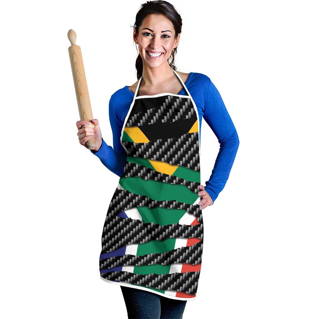 South Africa Beast Apron Ripped Flag Graphic - Wonder Print Shop
