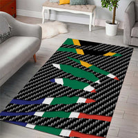 South Africa Beast Area Rug Ripped Flag Graphic - Wonder Print Shop
