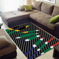 South Africa Beast Area Rug Ripped Flag Graphic - Wonder Print Shop