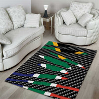South Africa Beast Area Rug Ripped Flag Graphic - Wonder Print Shop