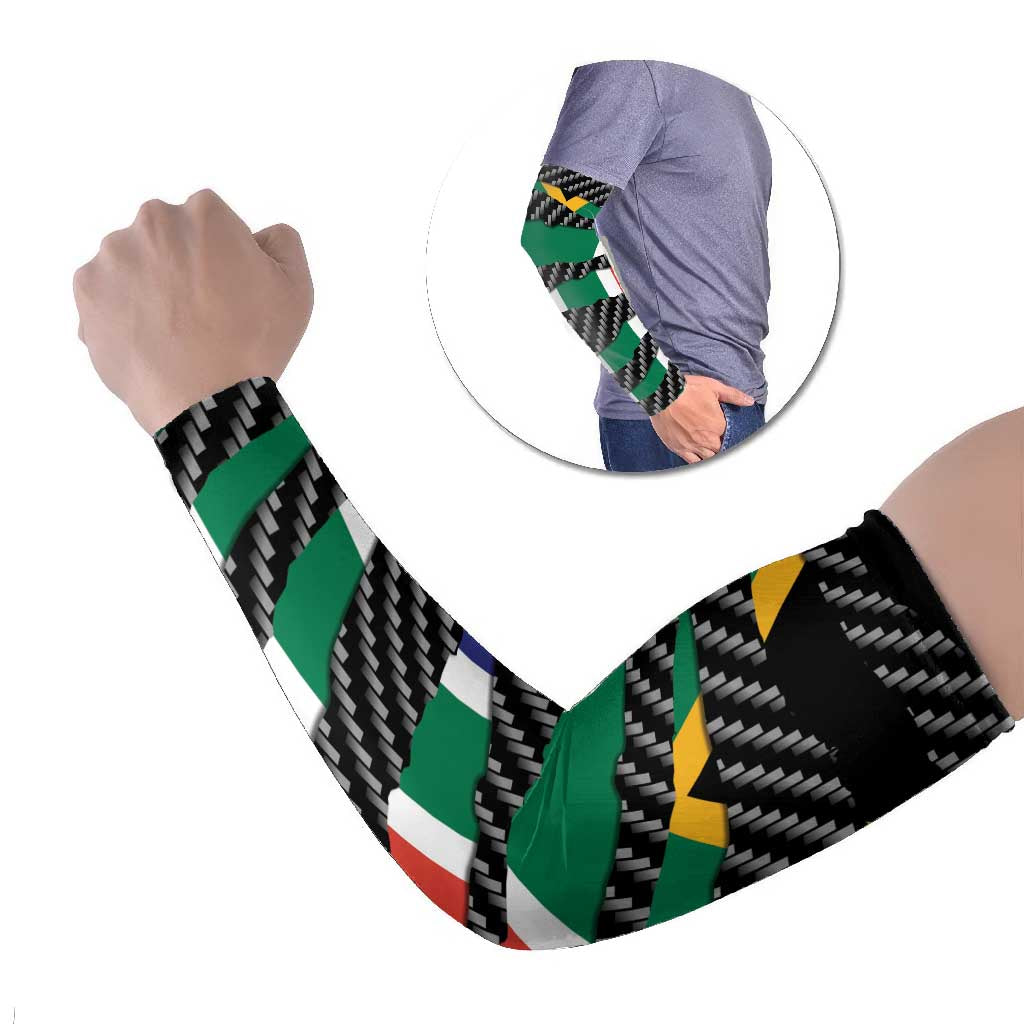 South Africa Beast Arm Sleeves Ripped Flag Graphic - Wonder Print Shop