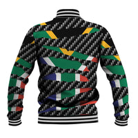 South Africa Beast Baseball Jacket Ripped Flag Graphic - Wonder Print Shop