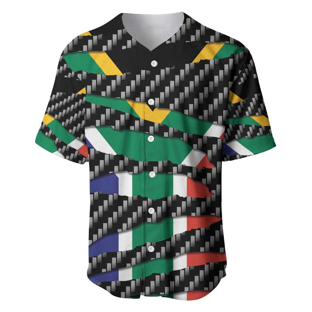 South Africa Beast Baseball Jersey Ripped Flag Graphic - Wonder Print Shop
