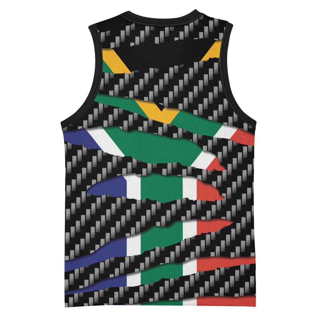 South Africa Beast Basketball Jersey Ripped Flag Graphic - Wonder Print Shop