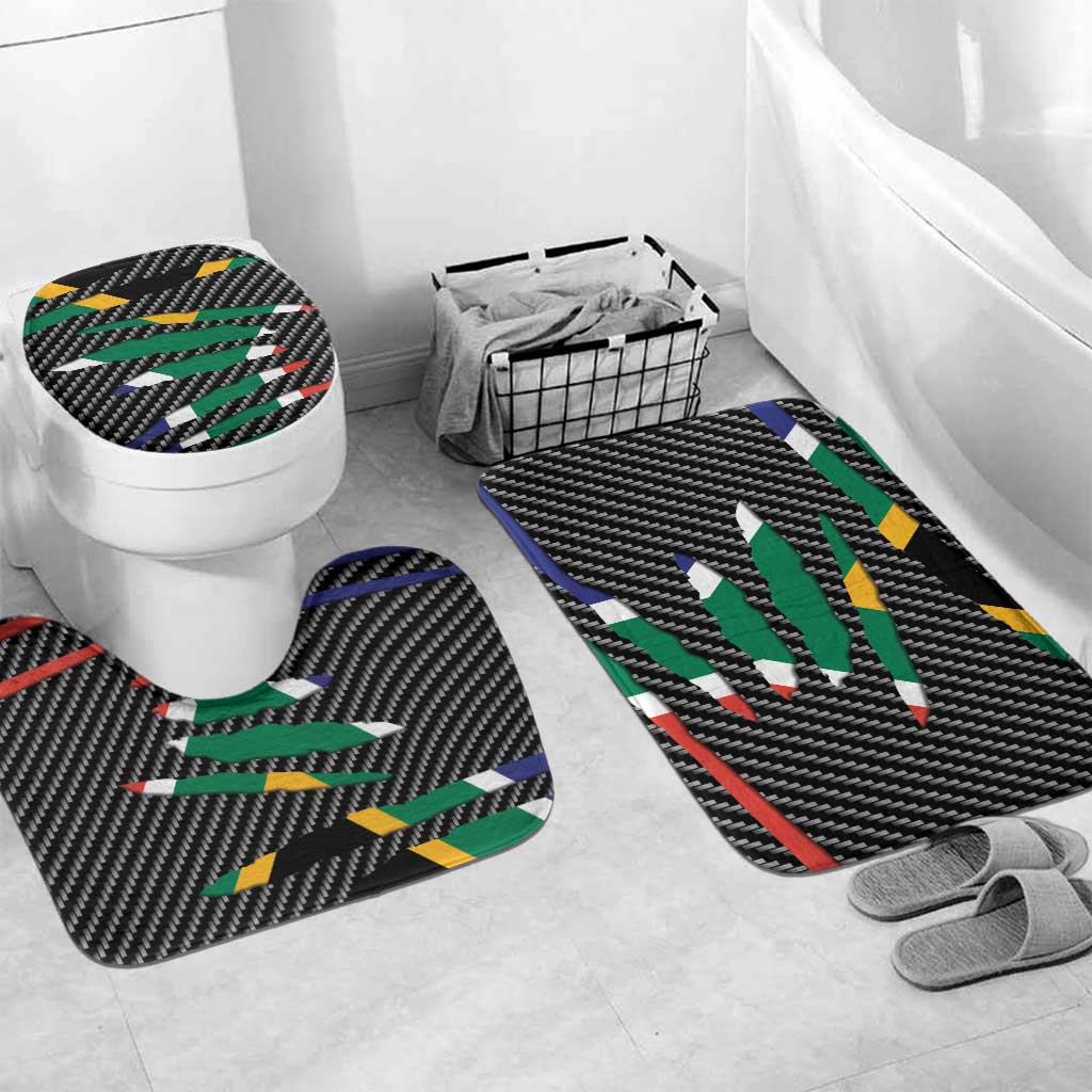 South Africa Beast Bathroom Set Ripped Flag Graphic - Wonder Print Shop