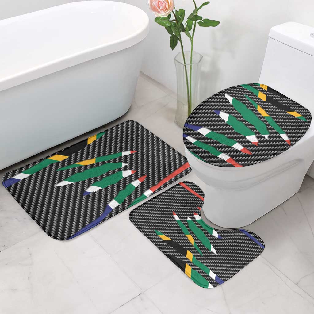 South Africa Beast Bathroom Set Ripped Flag Graphic - Wonder Print Shop