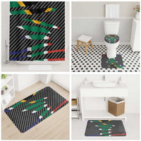 South Africa Beast Bathroom Set Ripped Flag Graphic - Wonder Print Shop