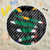 South Africa Beast Beach Blanket Ripped Flag Graphic - Wonder Print Shop