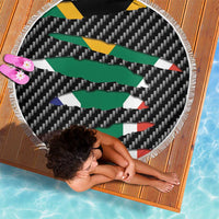 South Africa Beast Beach Blanket Ripped Flag Graphic - Wonder Print Shop