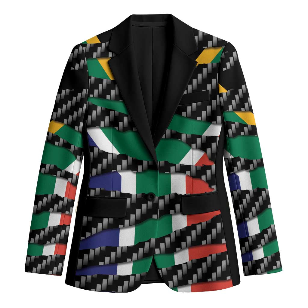 South Africa Beast Blazer Ripped Flag Graphic - Wonder Print Shop