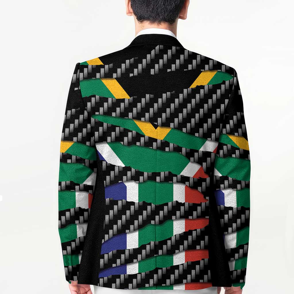 South Africa Beast Blazer Ripped Flag Graphic - Wonder Print Shop